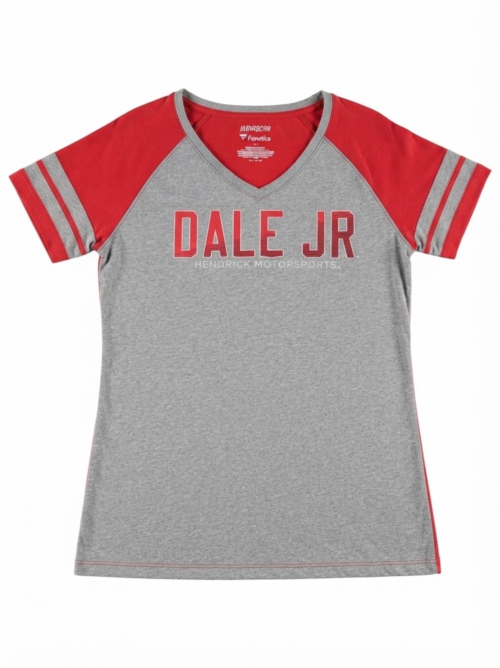 Nascar Fanatics Red and Gray Crewneck Shirt Dale Earnhardt Jr